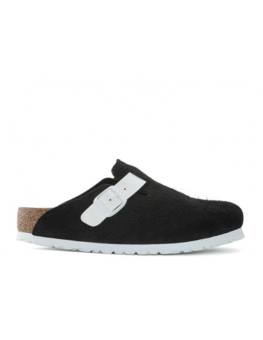 Birkenstock Boston Black Antique Suede / White s'inspire de l'anatomie humaine