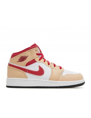 Air Jordan 1 Mid Red Beige (GS) Profitez des Offres !