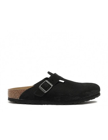 Birkenstock Boston Suede Leather Corduroy Black solde