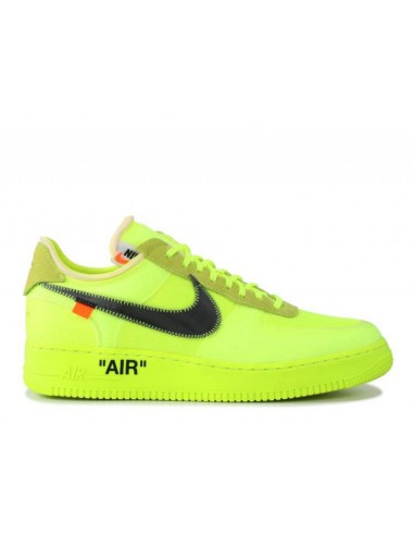 Nike Air Force 1 Low Off-White Volt brillant des détails fins