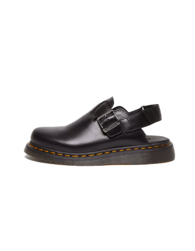 Mules Jorge Black Leather brillant des détails fins